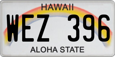 HI license plate WEZ396