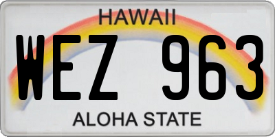 HI license plate WEZ963