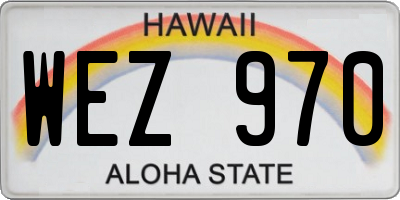 HI license plate WEZ970