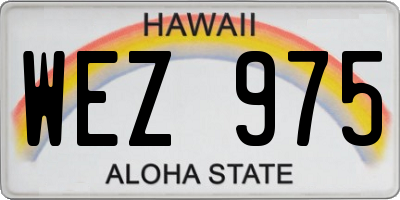 HI license plate WEZ975