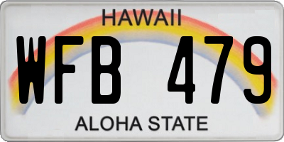 HI license plate WFB479