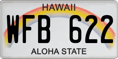 HI license plate WFB622