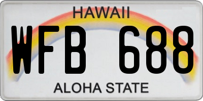 HI license plate WFB688
