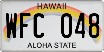 HI license plate WFC048