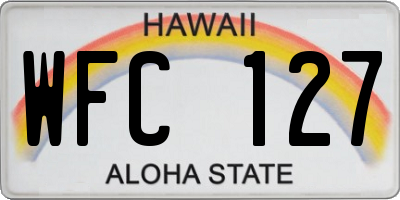 HI license plate WFC127