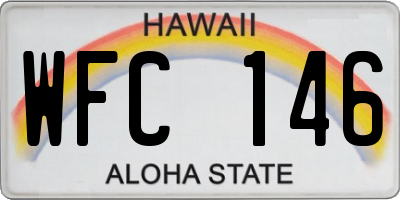 HI license plate WFC146