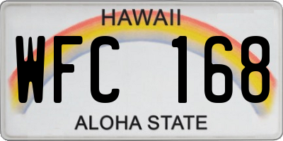 HI license plate WFC168
