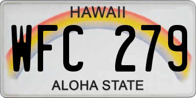 HI license plate WFC279