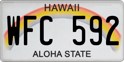 HI license plate WFC592
