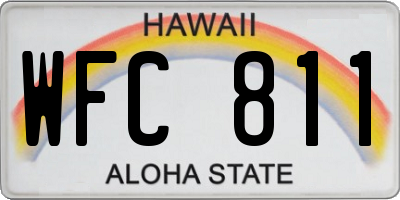 HI license plate WFC811