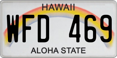 HI license plate WFD469