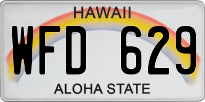 HI license plate WFD629