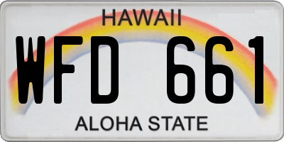 HI license plate WFD661