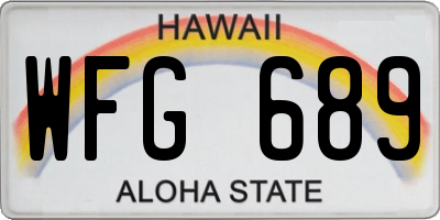 HI license plate WFG689