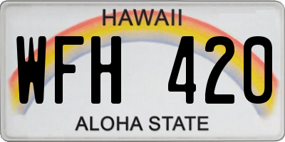 HI license plate WFH420