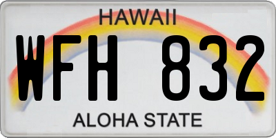 HI license plate WFH832
