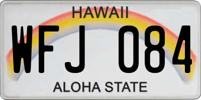 HI license plate WFJ084