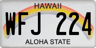 HI license plate WFJ224