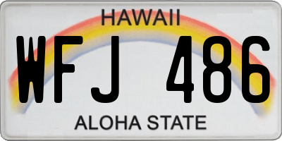 HI license plate WFJ486
