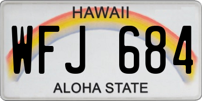 HI license plate WFJ684