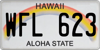 HI license plate WFL623