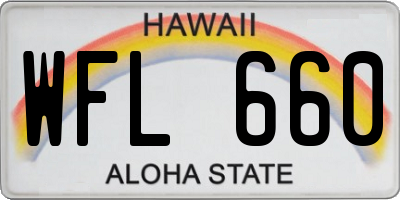 HI license plate WFL660