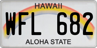 HI license plate WFL682