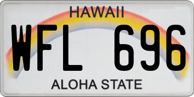 HI license plate WFL696