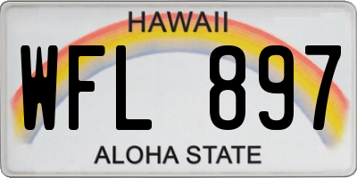 HI license plate WFL897