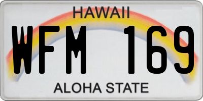 HI license plate WFM169
