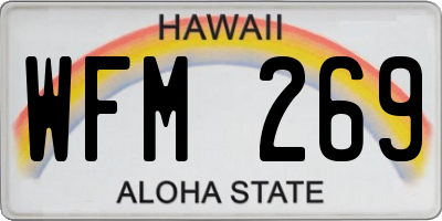 HI license plate WFM269