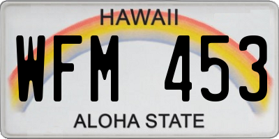 HI license plate WFM453