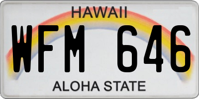 HI license plate WFM646
