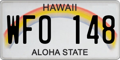 HI license plate WFO148