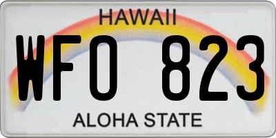 HI license plate WFO823