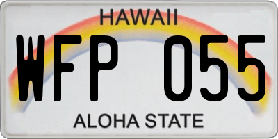 HI license plate WFP055