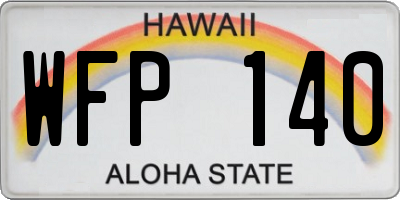 HI license plate WFP140