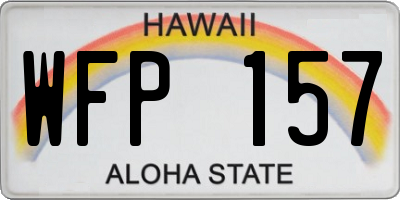HI license plate WFP157