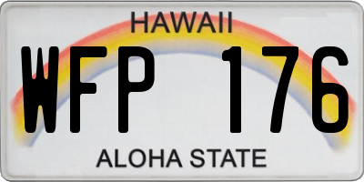 HI license plate WFP176