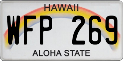 HI license plate WFP269