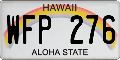 HI license plate WFP276