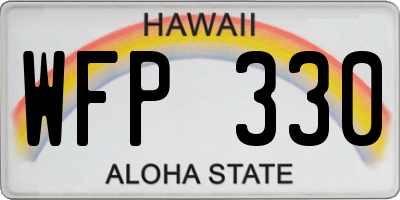 HI license plate WFP330