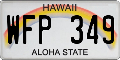 HI license plate WFP349