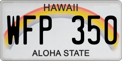HI license plate WFP350