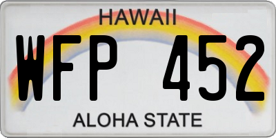 HI license plate WFP452