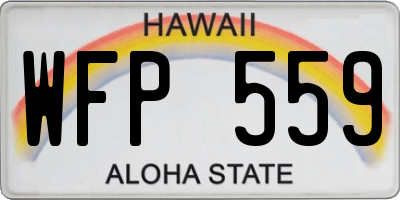 HI license plate WFP559