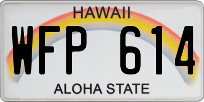 HI license plate WFP614