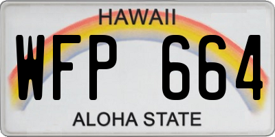 HI license plate WFP664