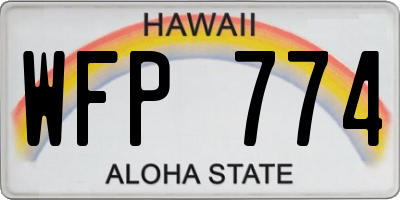 HI license plate WFP774