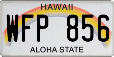 HI license plate WFP856